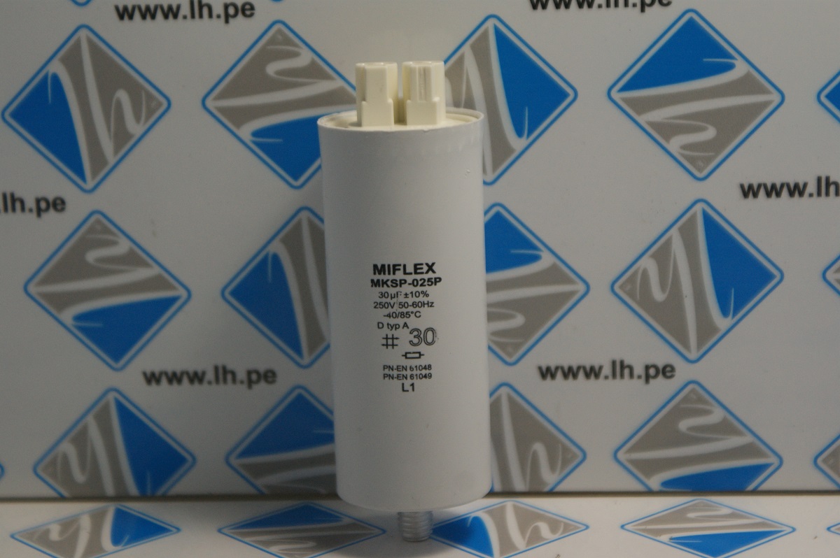 I52KU630K-F22            Condensador para lámparas, de descarga 30uF, 250VCA